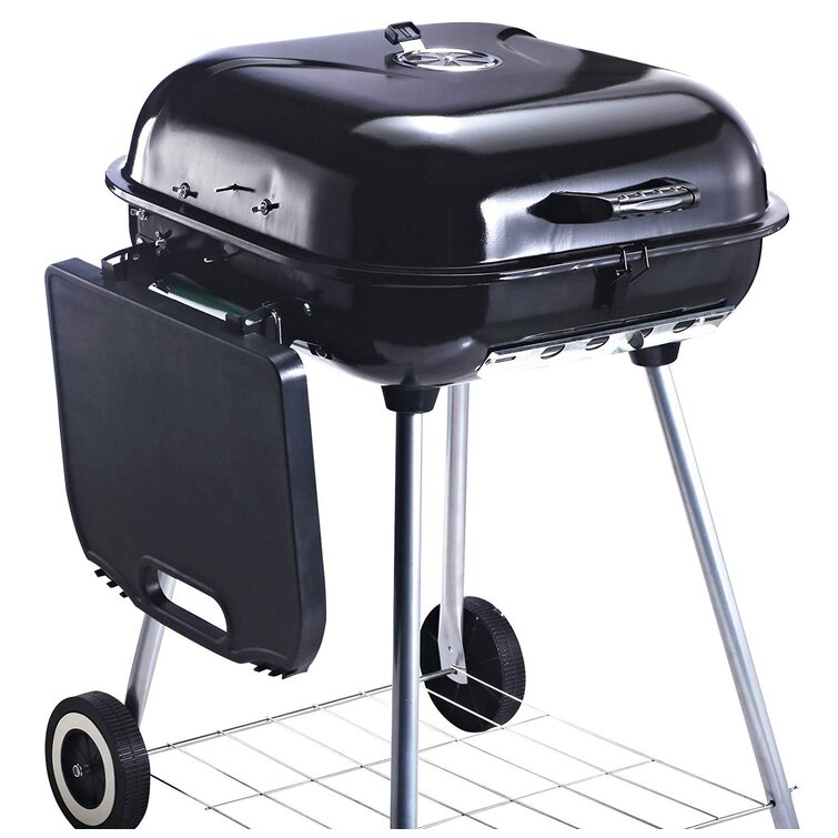 Outsunny 37.75'' W Kettle Charcoal Grill & Reviews | Wayfair